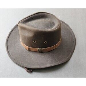 Outback Trading Company Men's Kodiak Brown Oilskin Hat 1480-BRN